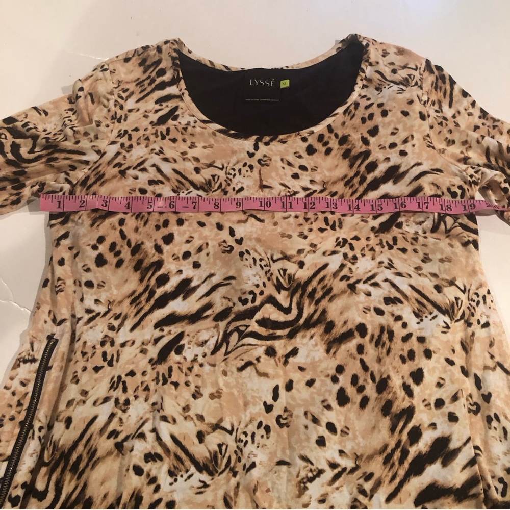 Lysse Sz XL Animal Print Tunic - Tan and Black - Picture 8 of 10